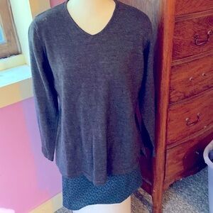 V Neck Wool Blend Maternity Sweater